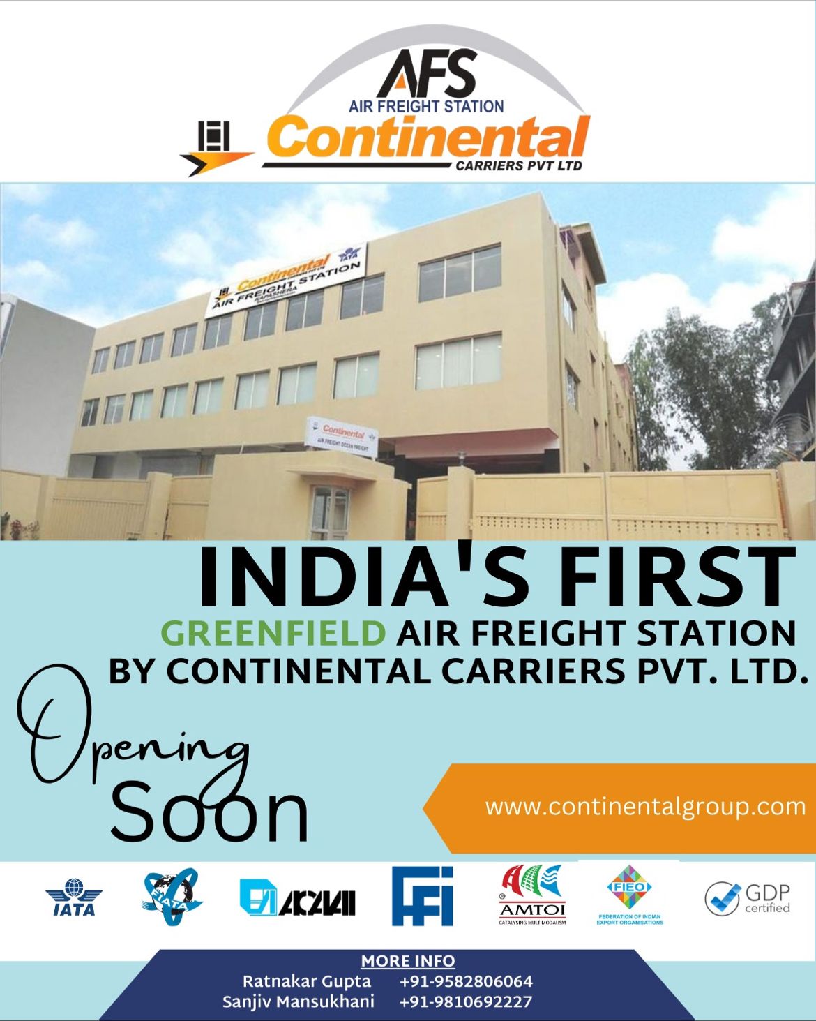 Continental Carriers launches India’s first greenfield AFS Cargo